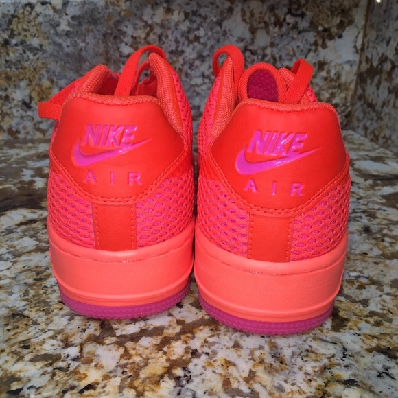 NIKE Air Force 1 Low Upstep Total Crimson Size 8 - Picture 4 of 5